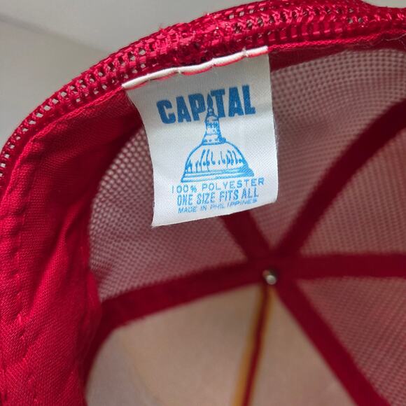 80s Capital Banning Junction Red Mesh Foam Snapback Trucker Cap Philippines - Picture 7 of 10
